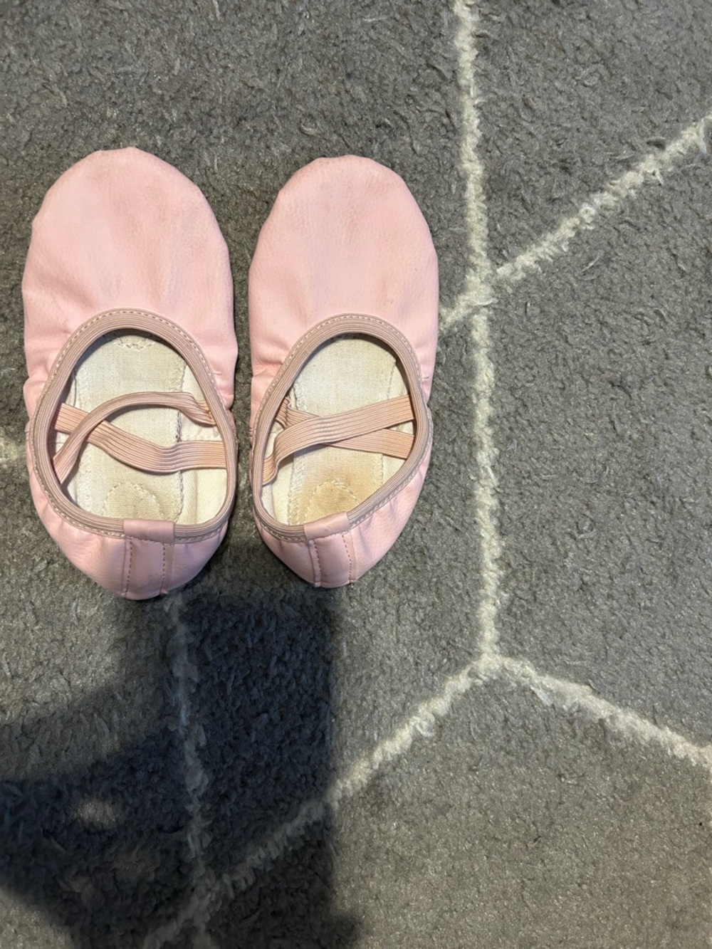 Kids Pink Ballet Flats with Elastic Strap